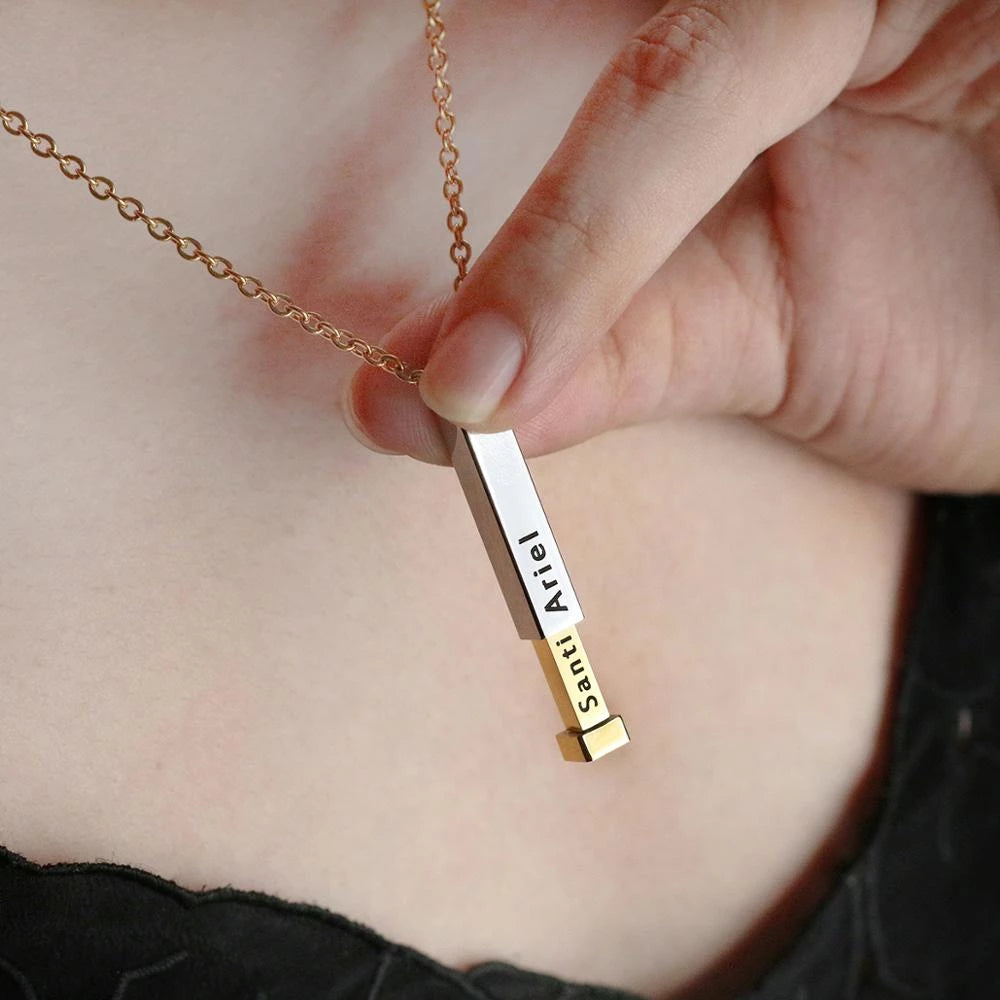 Personalized Couple Hidden Secret Necklace