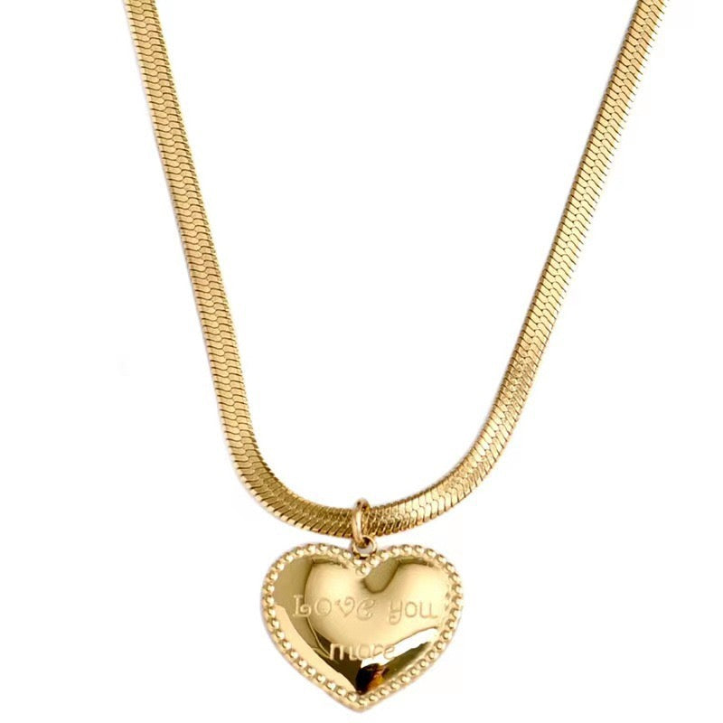 14K Gold Minimalist Heart Necklace