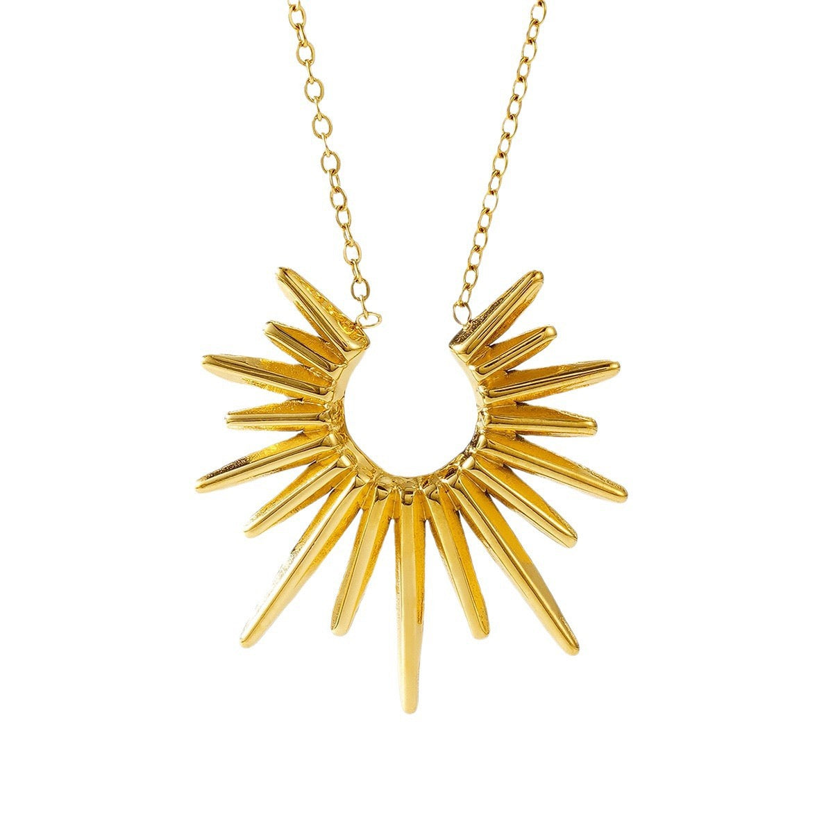 14K Gold Light-Chasing Flower Necklace