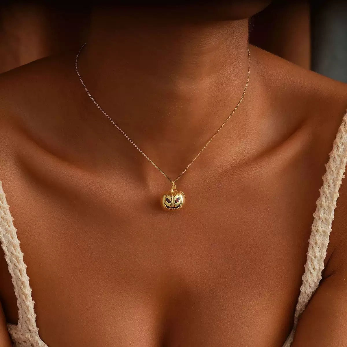 Halloween Party Pumpkin Gift Necklace