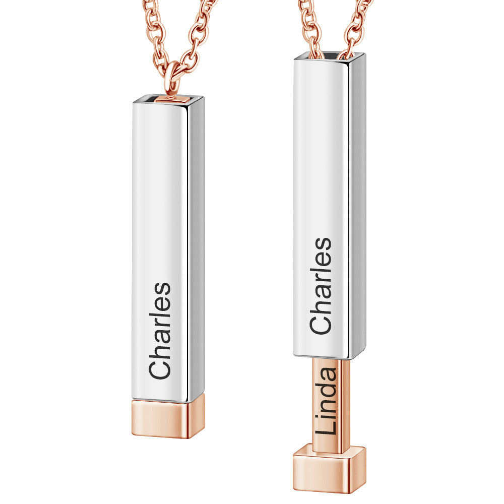 Personalized Couple Hidden Secret Necklace