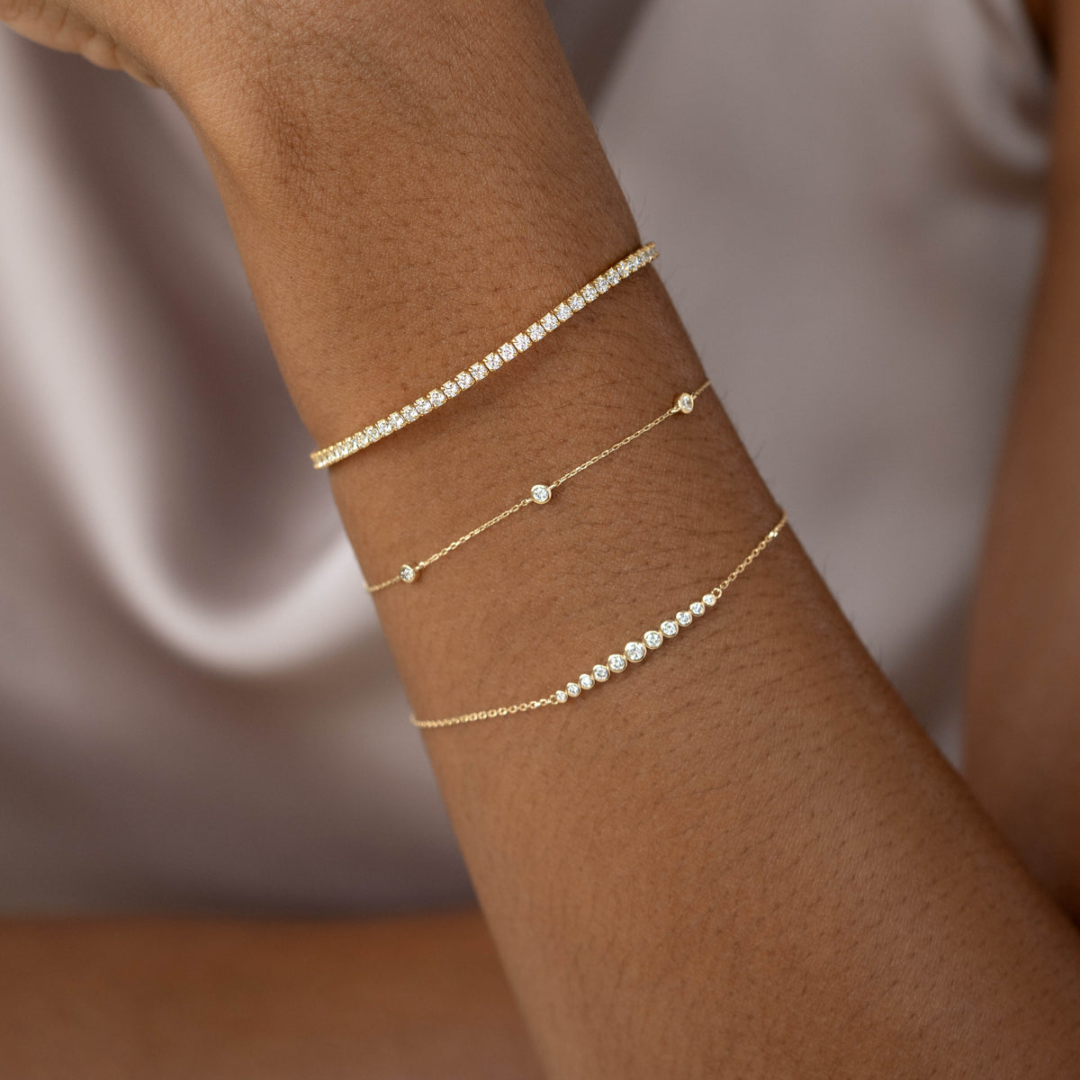Diamond Bracelet 14k Gold - Katla