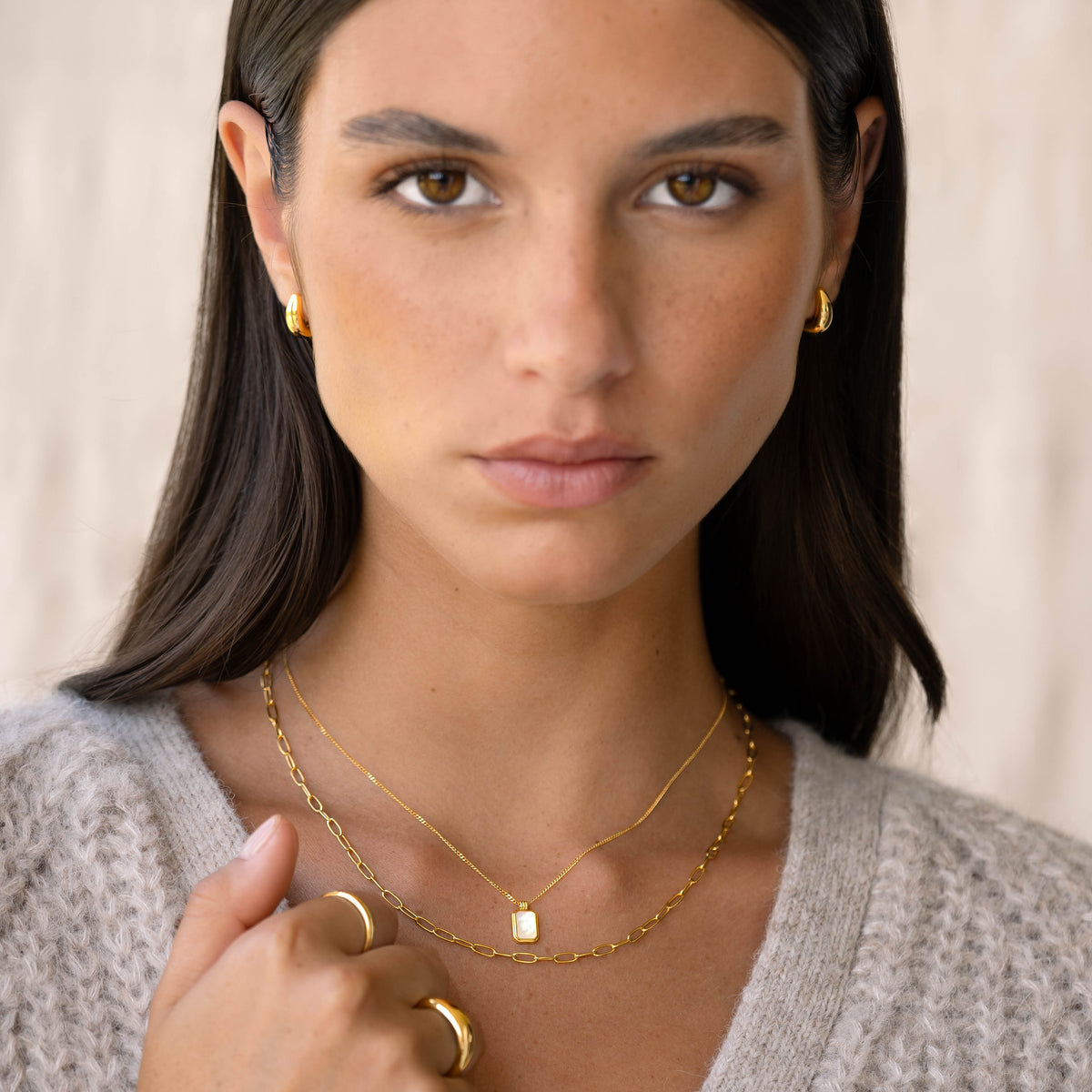 Dome Huggie Earrings - Caja