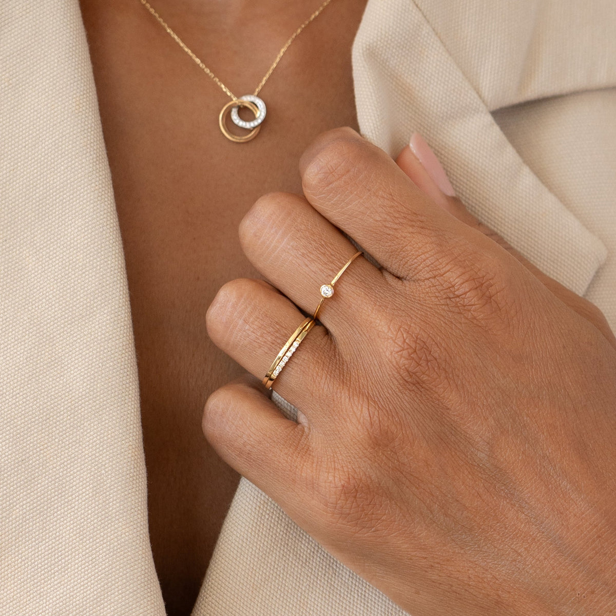 Diamond Pave Band - Miriam