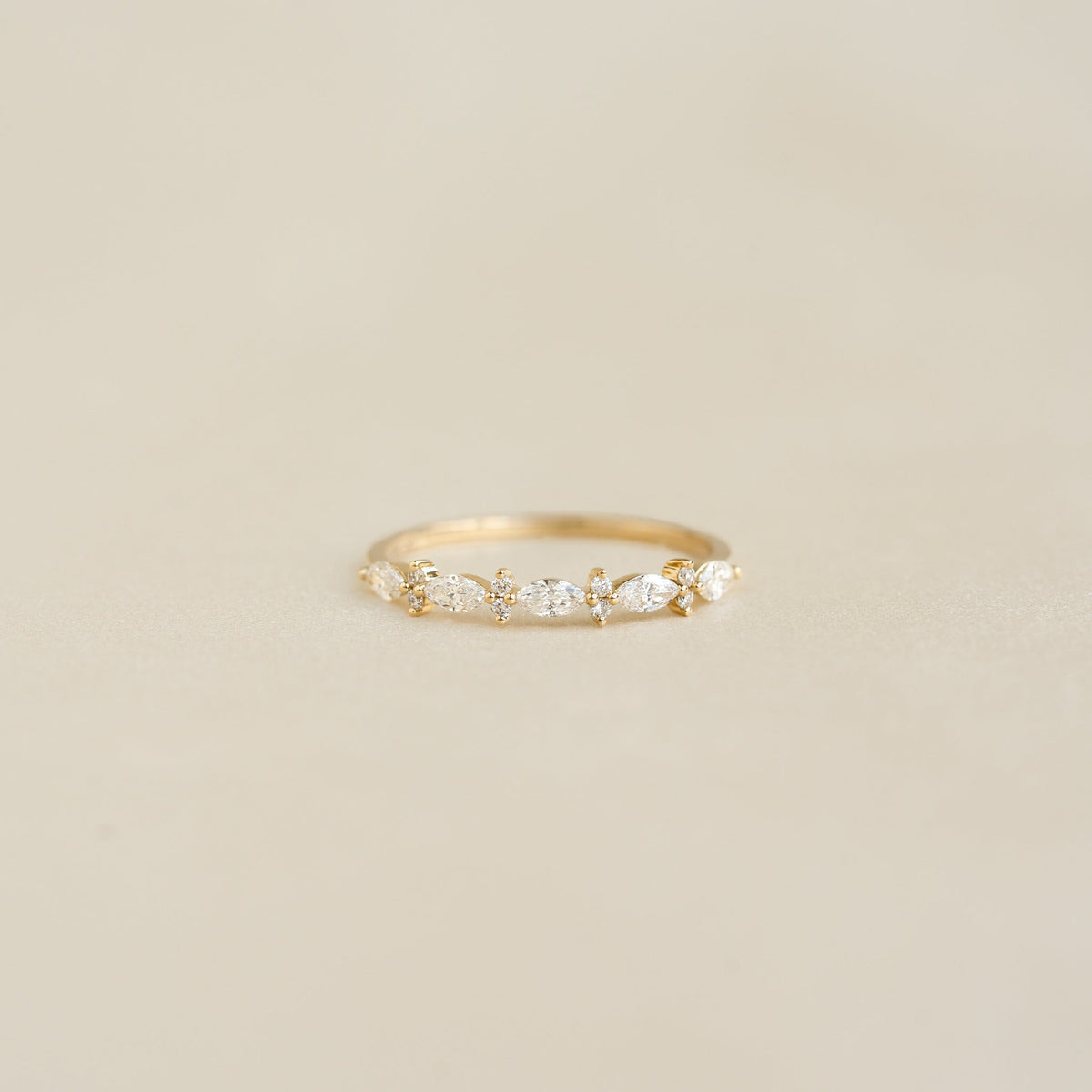 Marquise and Round Diamond Ring - Aurelia