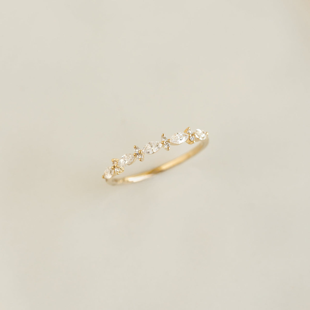 Marquise and Round Diamond Ring - Aurelia