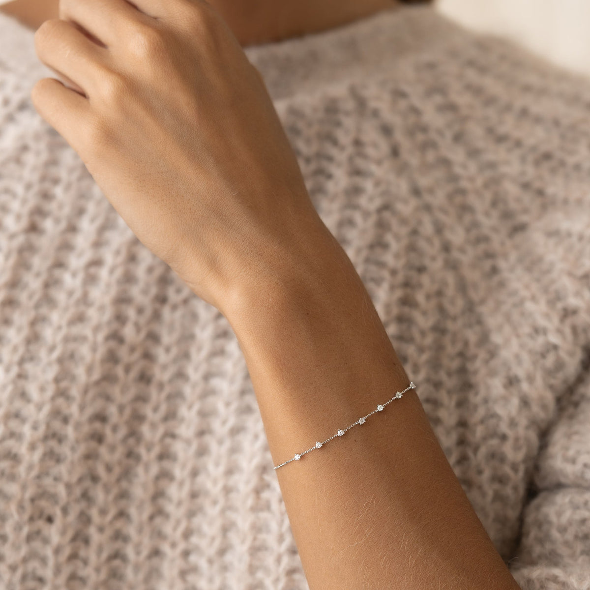 Diamond Bracelet White Gold - Lyra