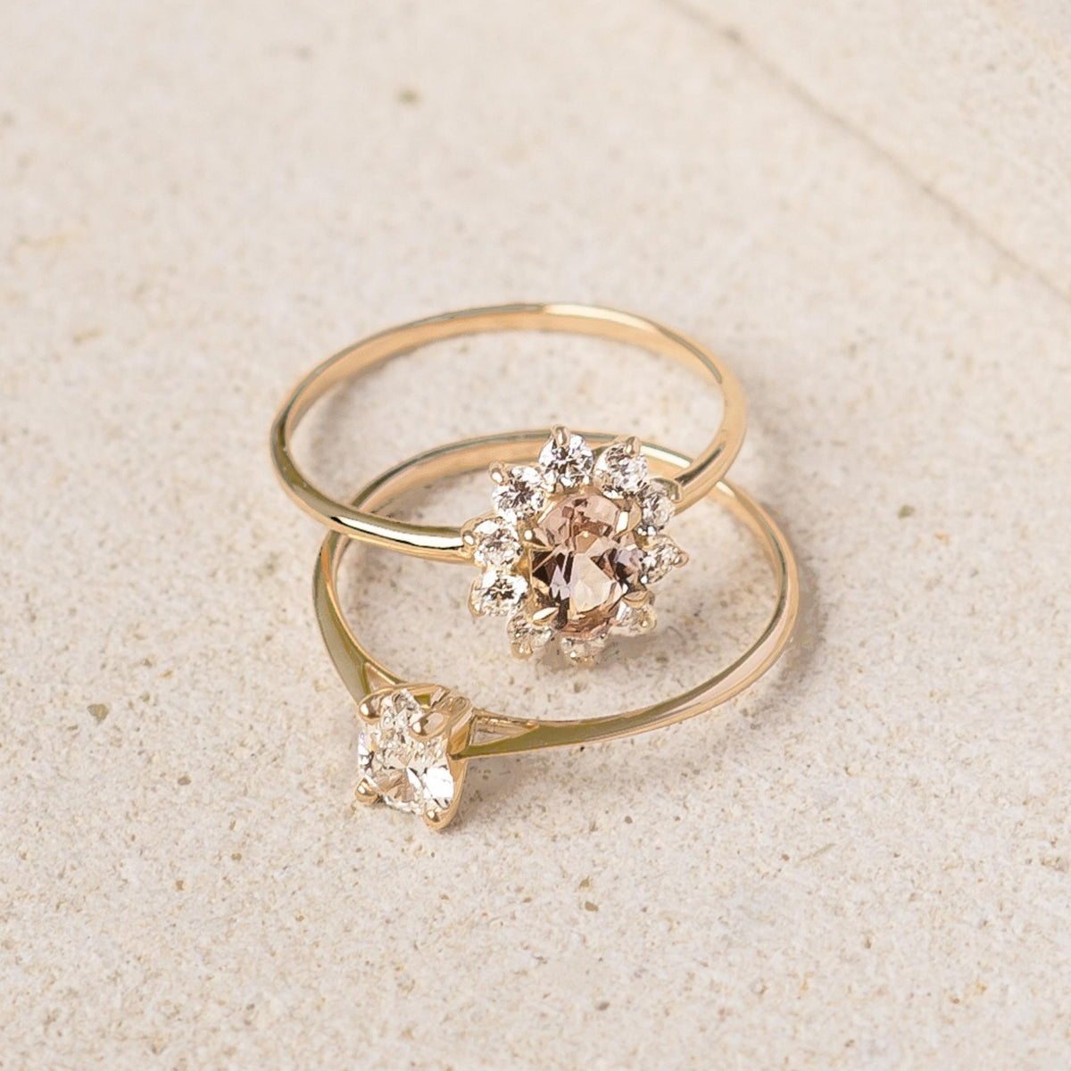 Pear Shaped Diamond Ring 14k Gold - Martine