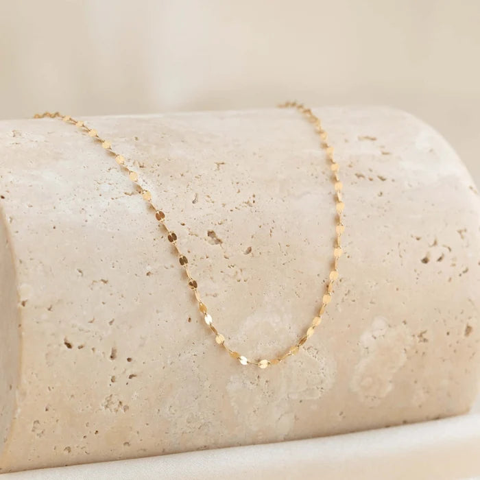 14K Gold Petal Chain Necklace – Everyday Elegance