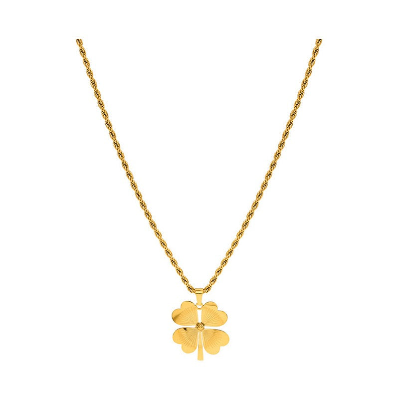 14K Heart-shaped Petal Pendant Necklace
