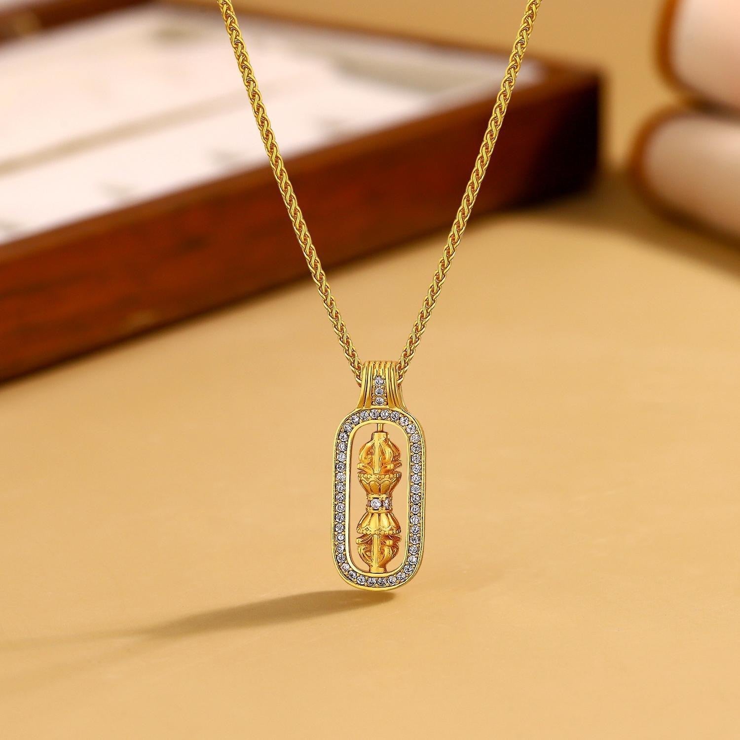 14K Gold Noble Vajra Pendant