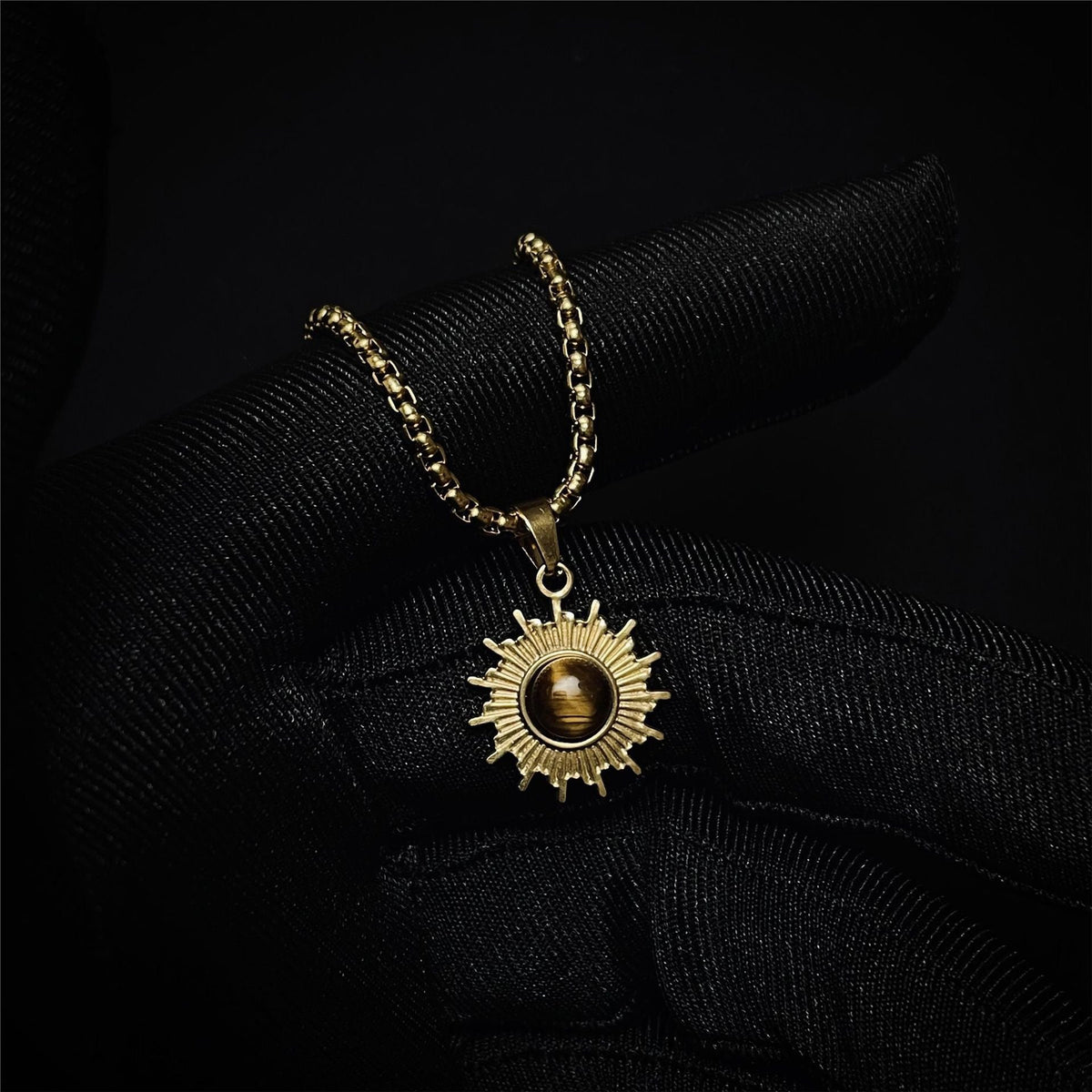 14K Gold American Style Sunflower Chain