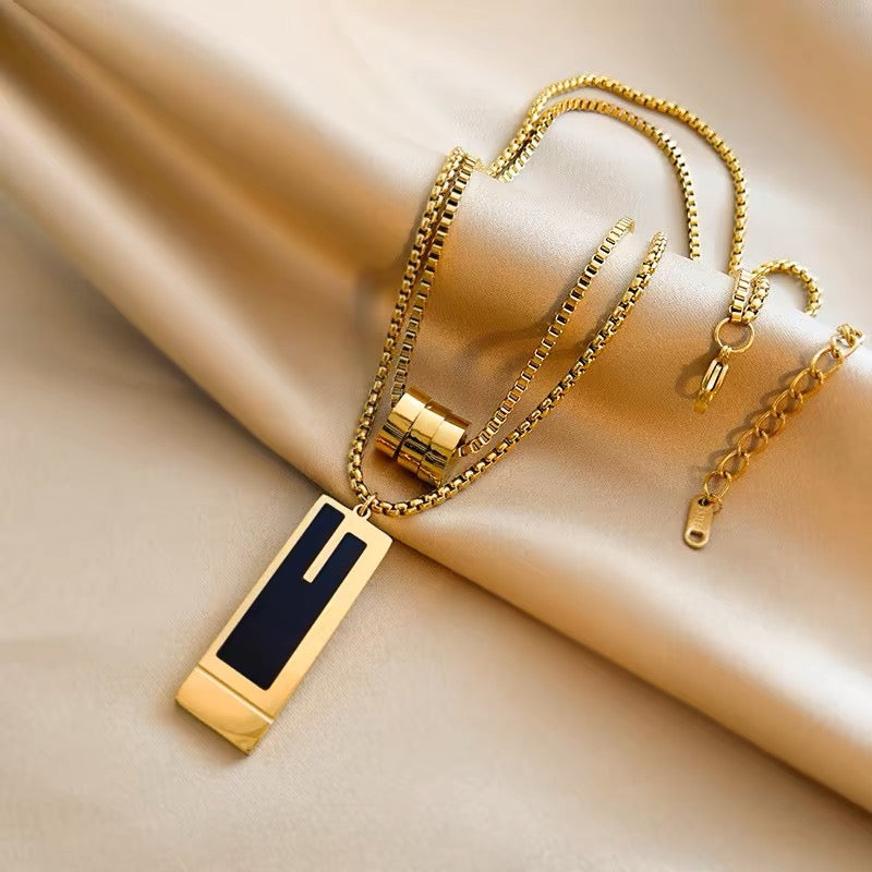 14K Gold Double Layer Necklace