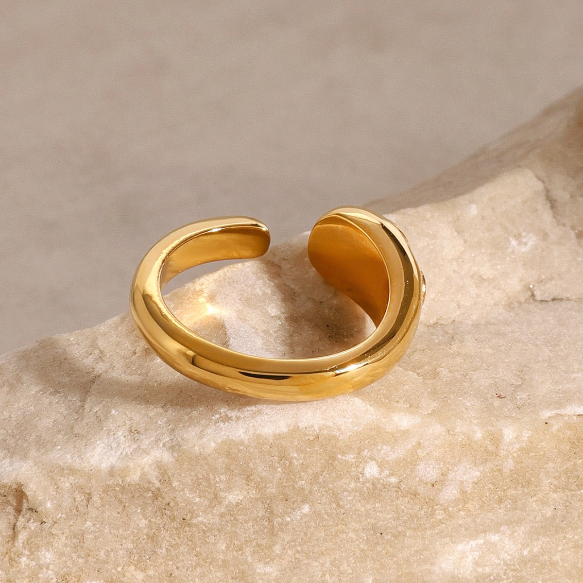 14K Gold Minimalist Open Ring