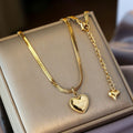 14K Gold 'Love You More' Heart Pendant Necklace