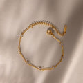 Dainty 18K Gold Zircon Bracelet, Niche Design Versatile Bangle for Women