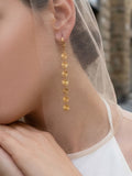 18K Gold INS Minimalist Round Disc Tassel Drop Earrings Fashion Trendy Jewelry for Women