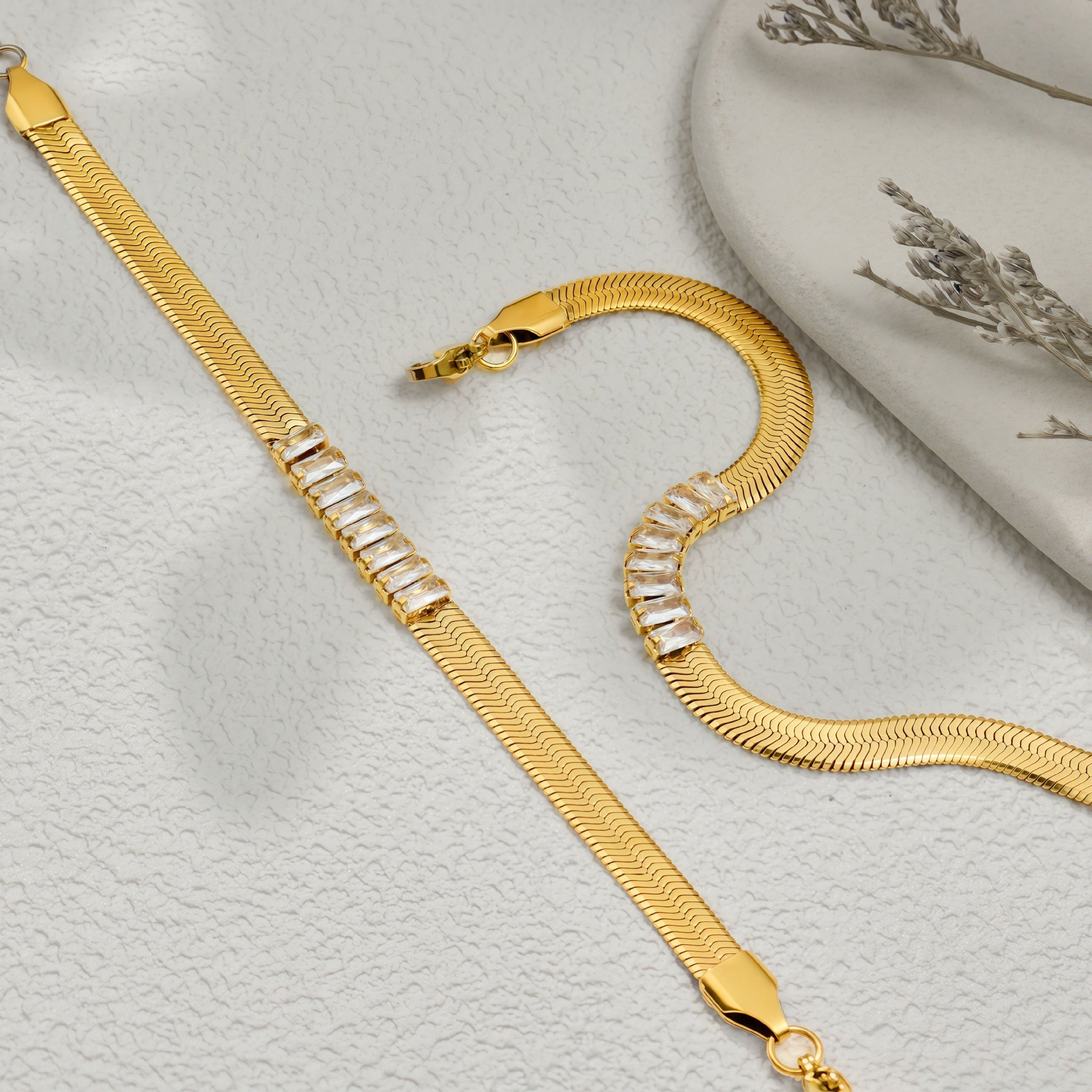 18K Gold Ins Style Fashion Versatile Niche Bracelet