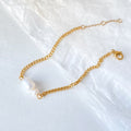 18K Gold Natural Freshwater Pearl Minimalist Fashion Bracelet