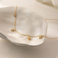 18K Gold INS Classic Flower Zircon Clavicle Necklace