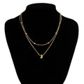 18K Gold Snake Bone Waterdrop Bead Layering Necklace