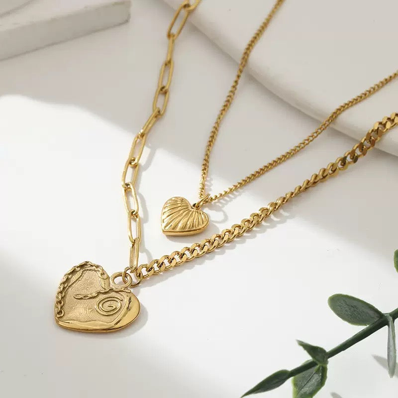 18K Gold Spiral Cross Necklace