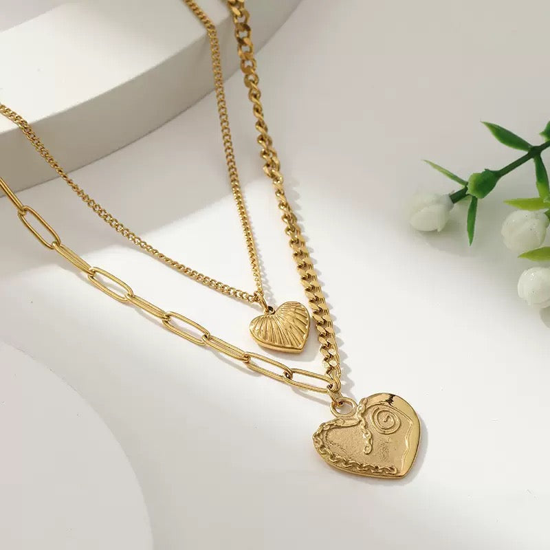 18K Gold Spiral Cross Necklace