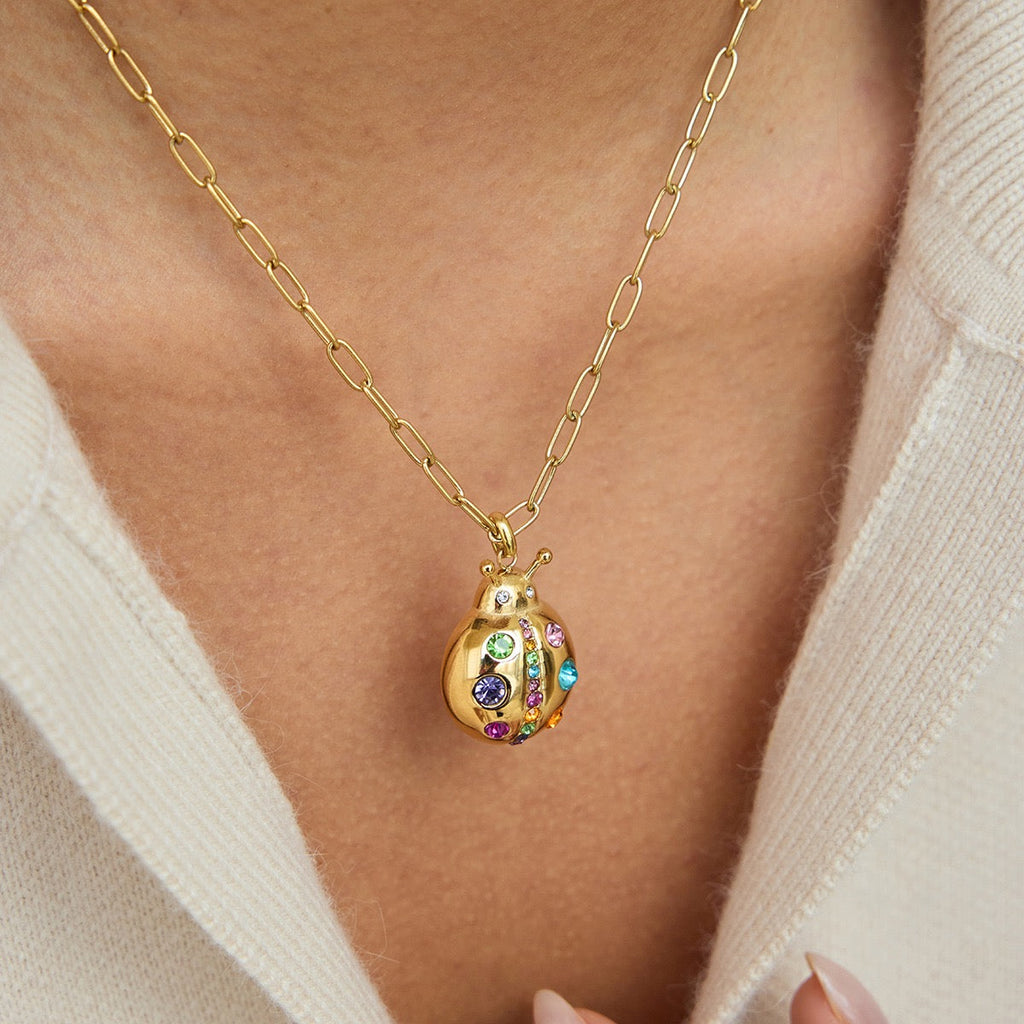 18K Gold Insect Luxury Minimalist Necklace