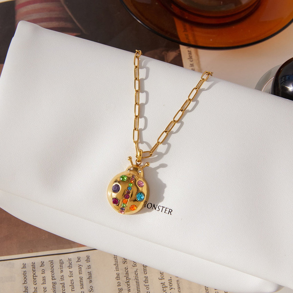 18K Gold Insect Luxury Minimalist Necklace