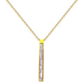 18K Gold Niche Simple Mother of Pearl Long Necklace