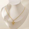 18K Gold Shell Four-pointed Star Necklace