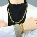 18K Gold Men's NK Side Necklace