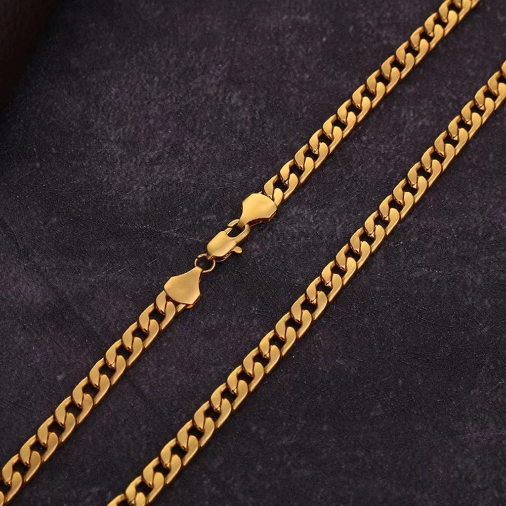 18K Gold Men's NK Side Necklace