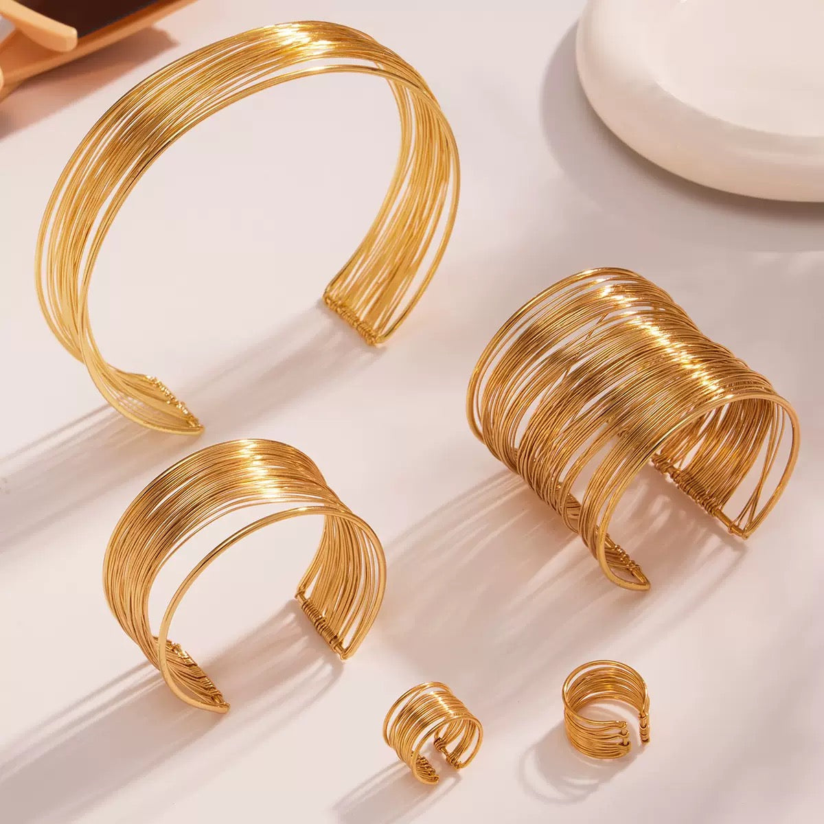 18K Gold Wrapped Brushed Choker