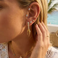 18K Gold Vacation Style Mermaid Tail Earrings
