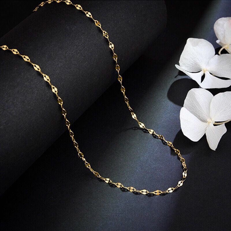 14K Gold Petal Chain Necklace – Your Everyday Chain