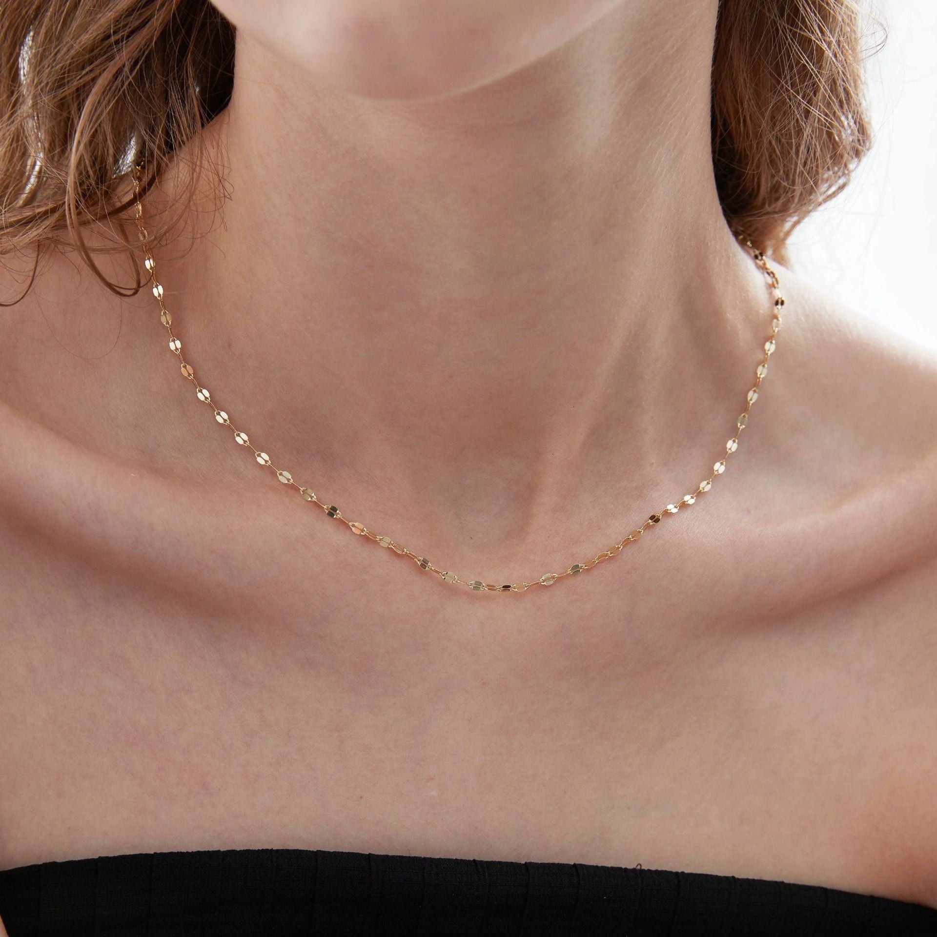 14K Gold Petal Chain Necklace – Your Everyday Chain