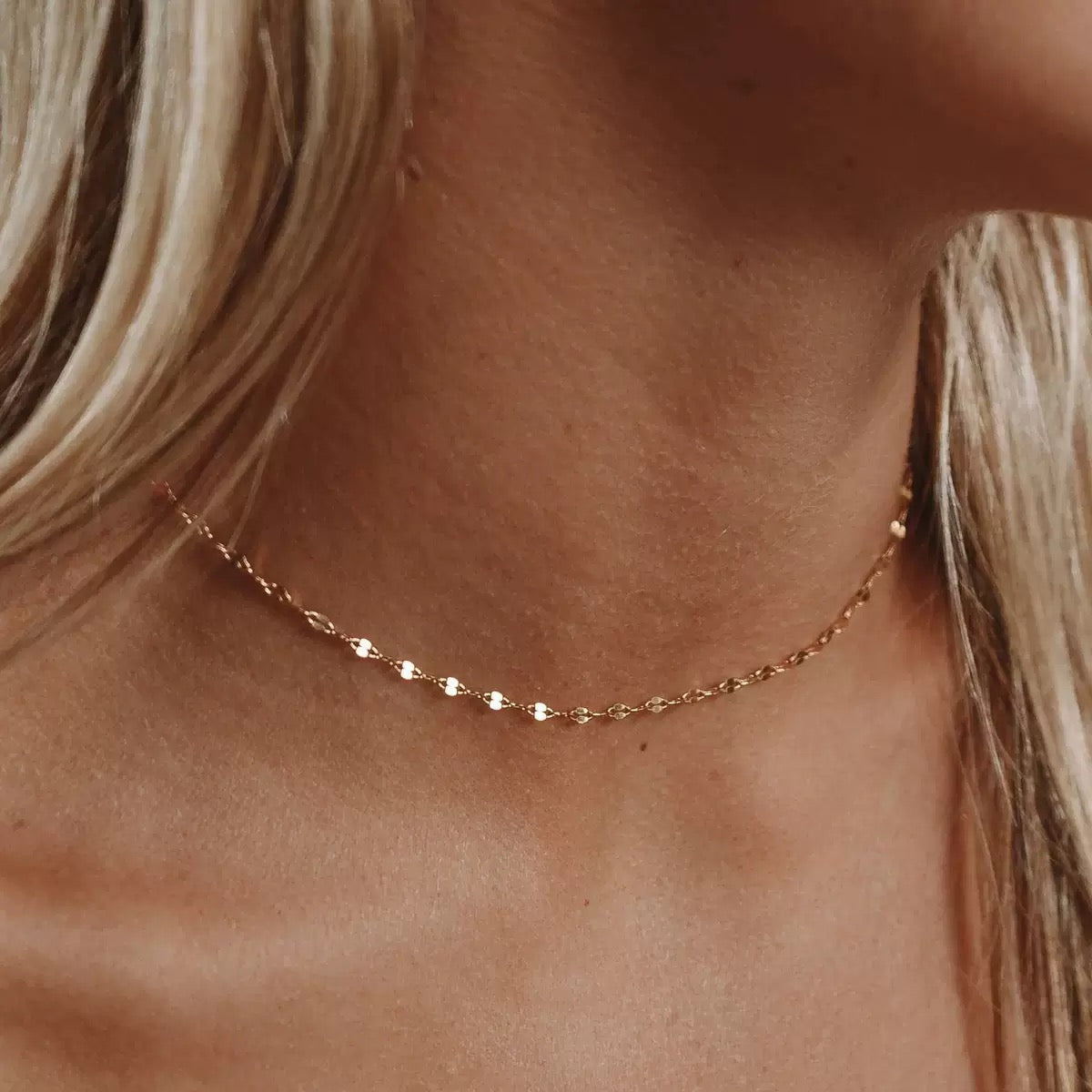 14K Gold Petal Chain Necklace – Your Everyday Chain