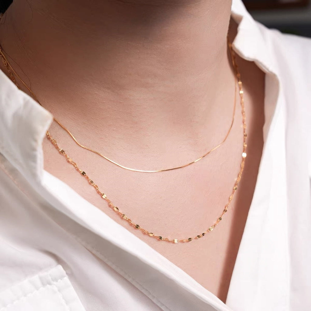 14K Gold Petal Chain Necklace – Your Everyday Chain
