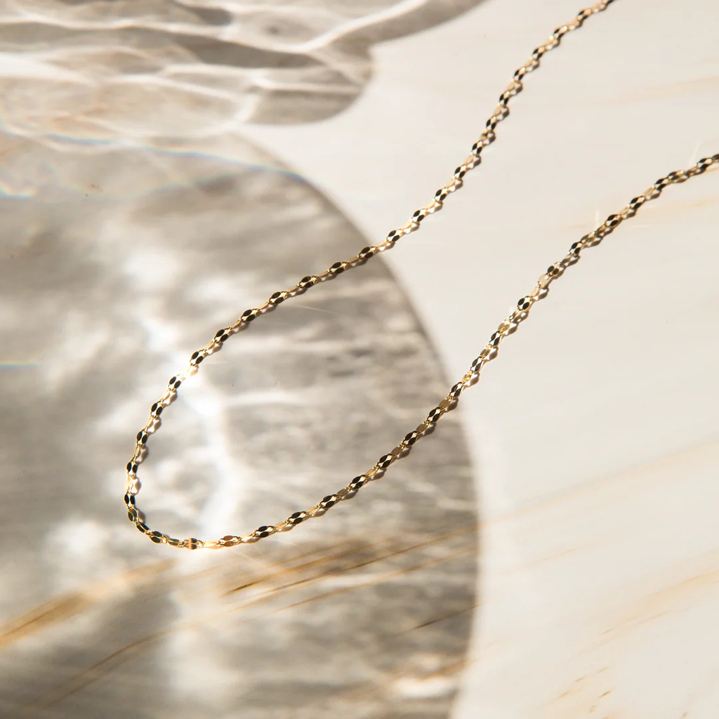 14K Gold Petal Chain Necklace – Your Everyday Chain