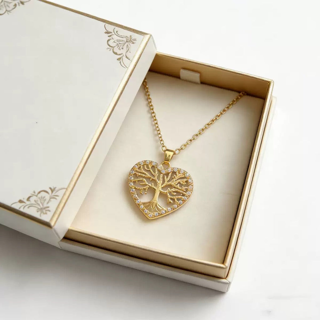 14k Heart Tree of Life Necklace · One Heart
