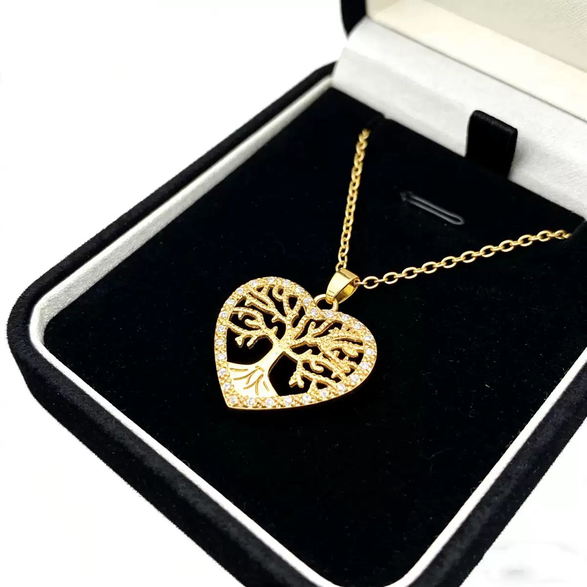 14k Heart Tree of Life Necklace · One Heart