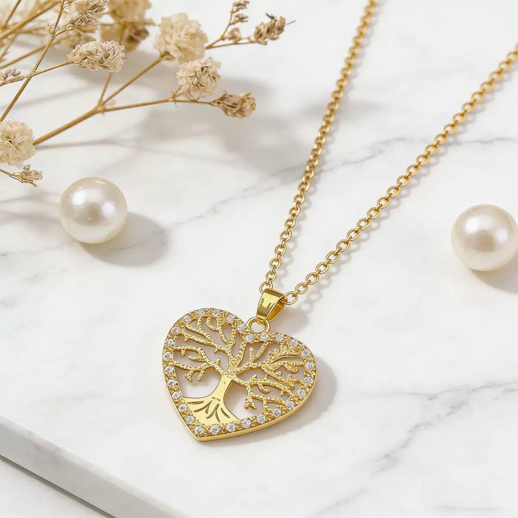 14k Heart Tree of Life Necklace · One Heart