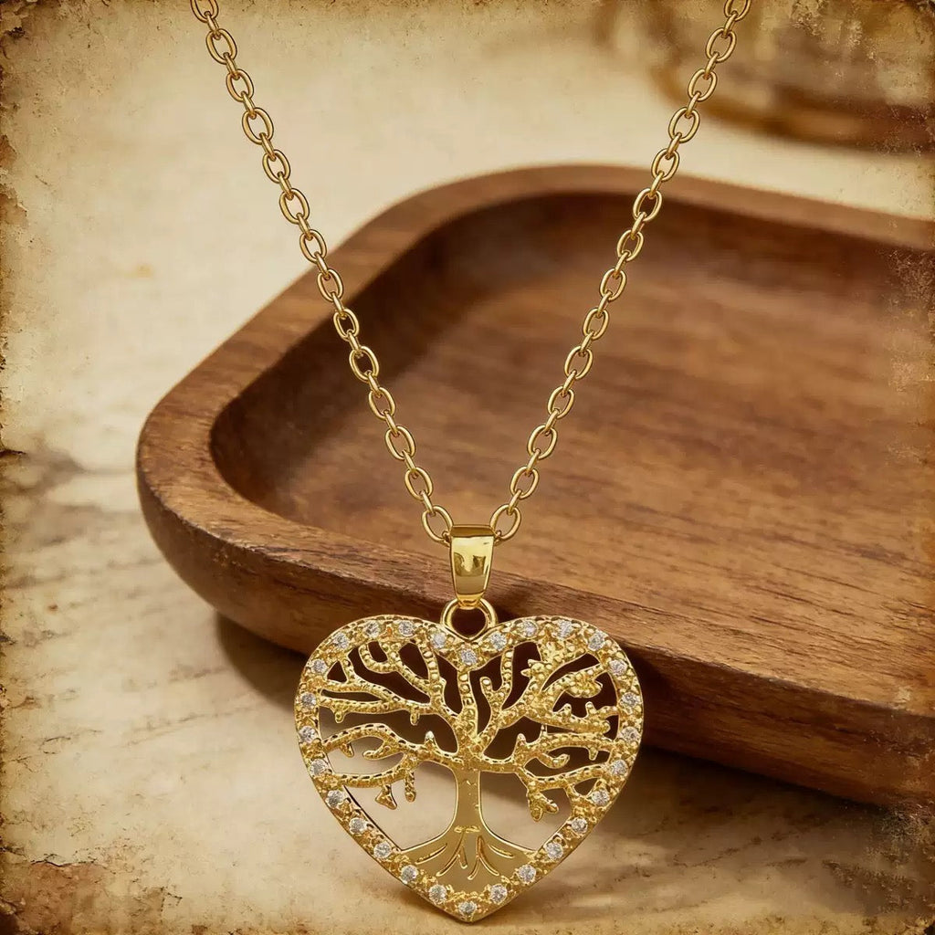 14k Heart Tree of Life Necklace · One Heart