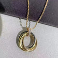 Interlocking Triple Circle Gold Chain