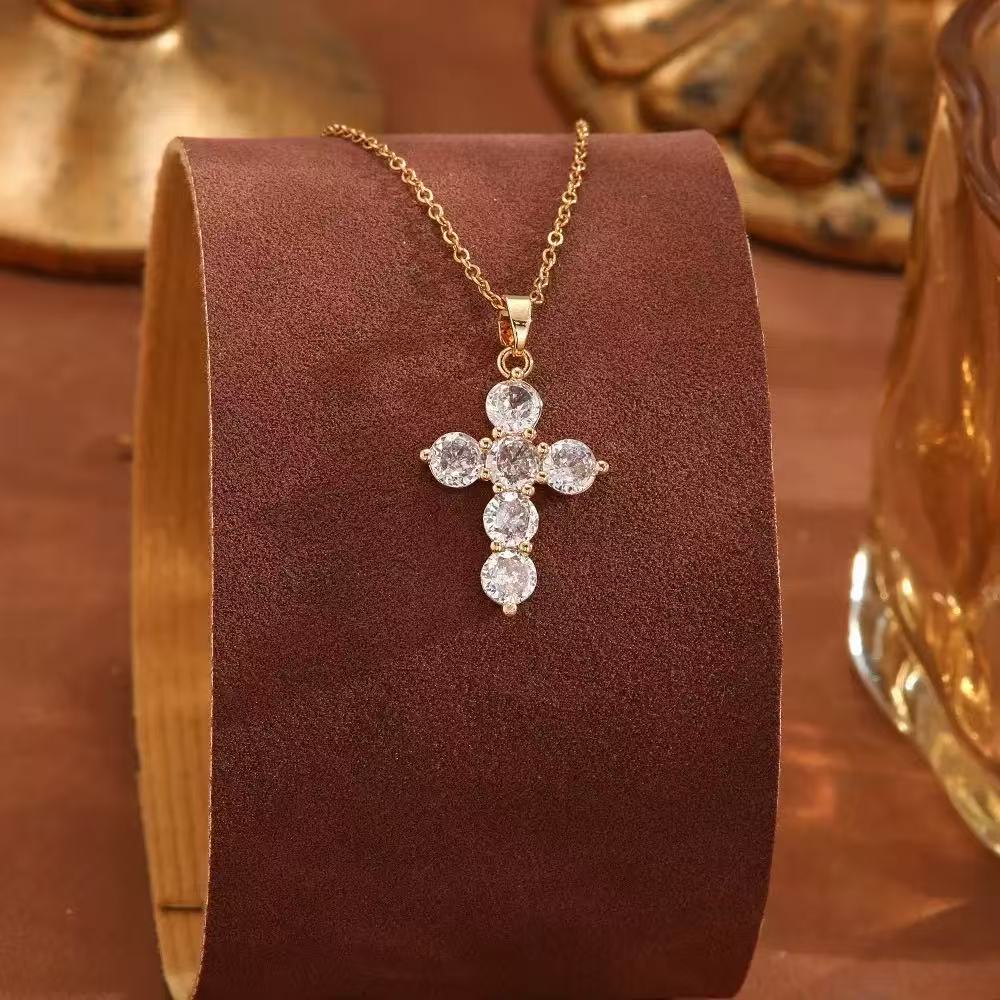 Luxury 14K Cross Pendant Necklace