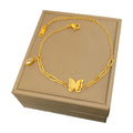 Dainty 18K Gold Micro Paved Zircon Butterfly Bracelet, Versatile Daily Wrist Jewelry
