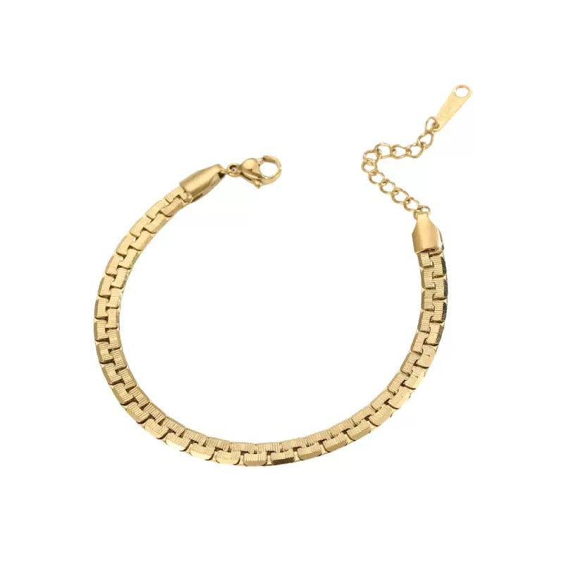 18k Gold Snake Bone Bracelet
