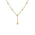 18k Gold Raindrop Tassel Necklace