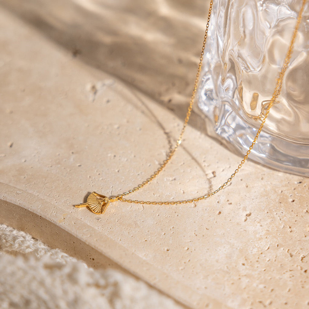 18K Gold Ballerina Pendant Luxury Necklace